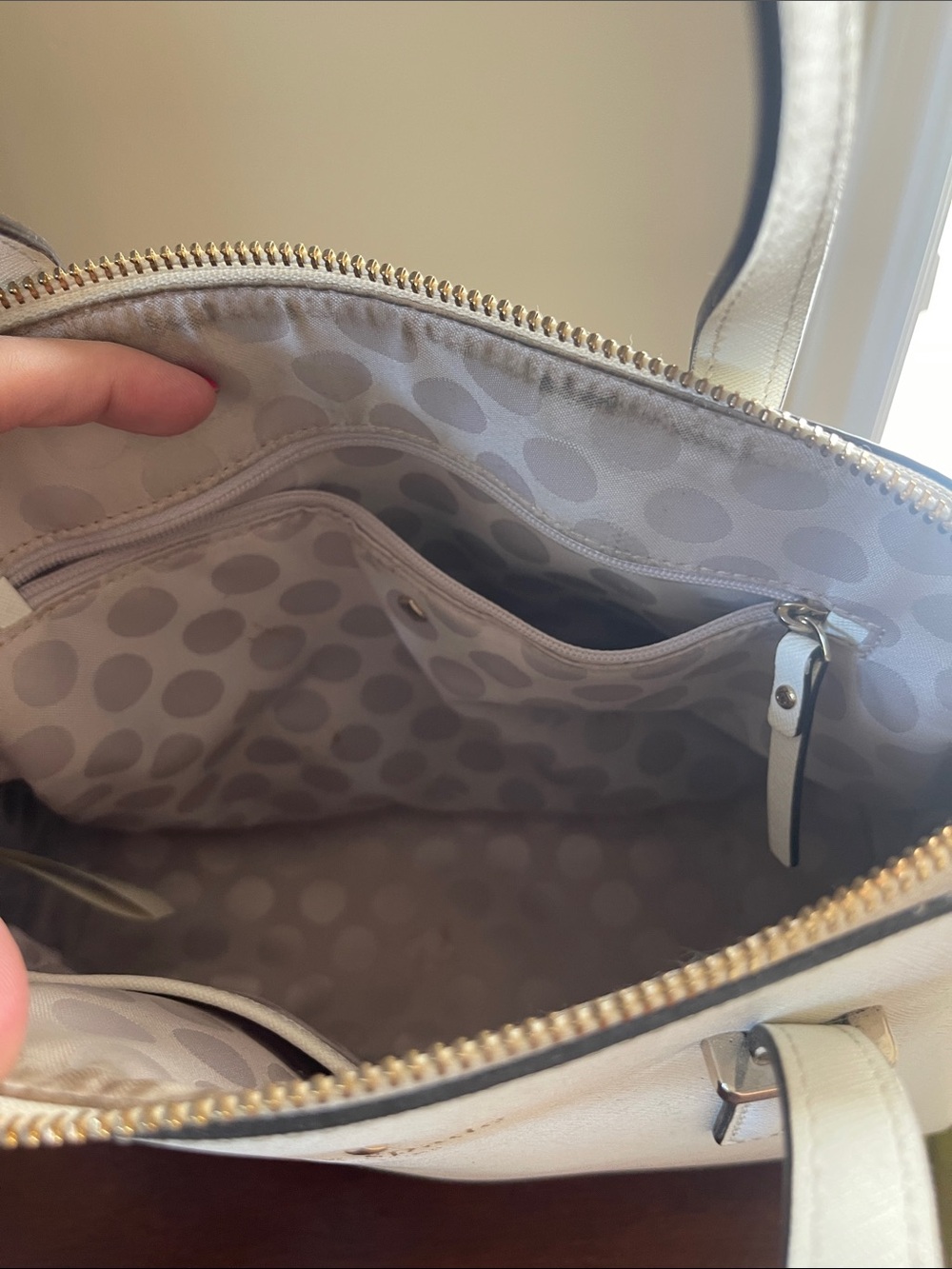 kate spade White Saffiano Dome Satchel - Picture 3 of 6